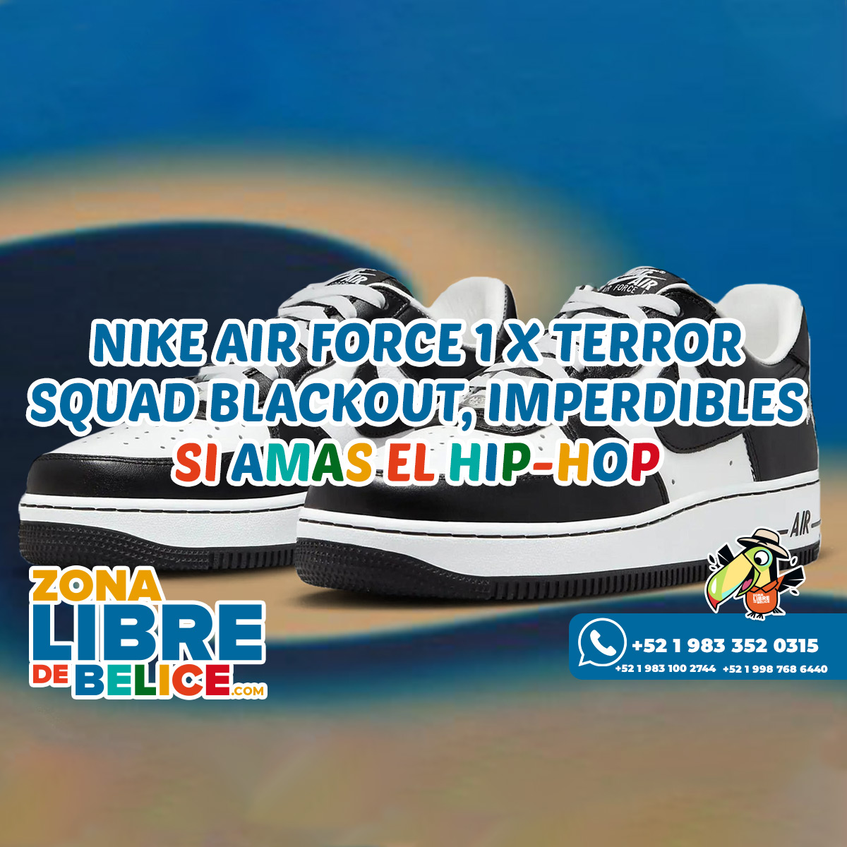 Nike Air Force 1 x Terror Squad Blackout, básicos si amas el hip-hop